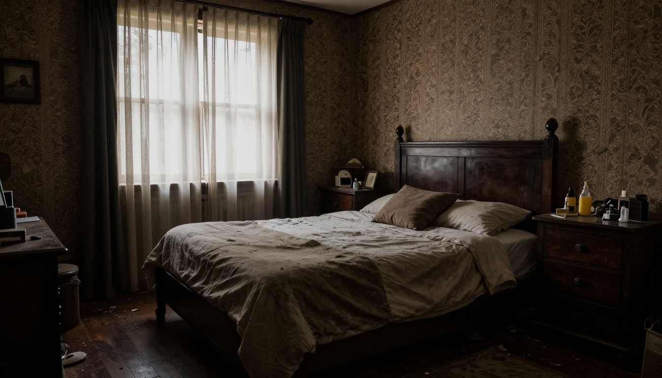 Surchargée - Chambre aux meubles lourds métamorphosée en design minimaliste blanc et bois