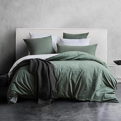 SOULFUL Housse de Couette 220x240 Coton Lavé Vert Sauge