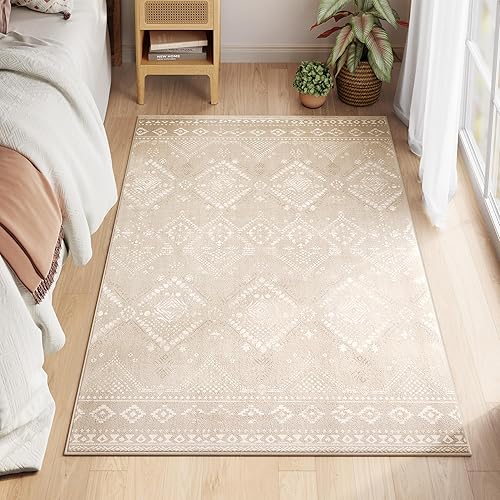 SONGMICS HOME Tapis Bohème 120x170 cm Beige Cappuccino
