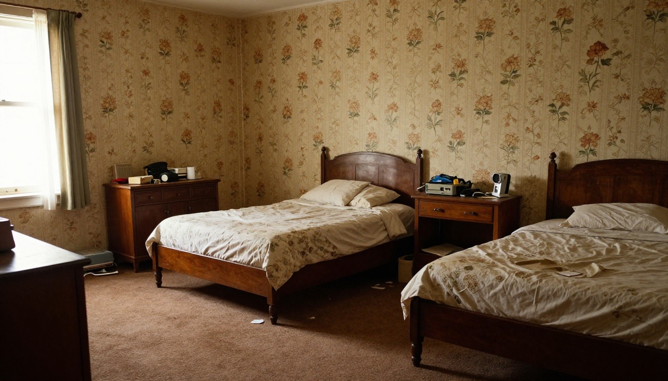 Démodée - Chambre années 90 relookée en style classique chic avec boiseries vert anglais et accents dorés