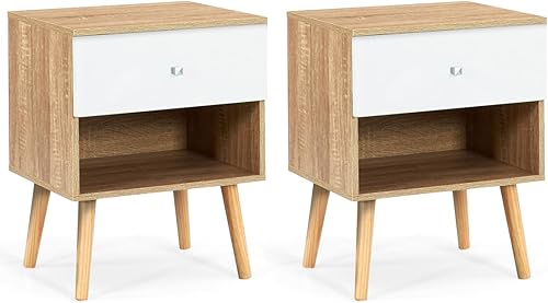 IDMarket Lot de 2 Tables de Chevet Emmie Scandinaves