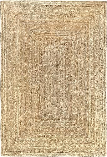 HAMID Tapis Jute Naturel Tressé 120x170