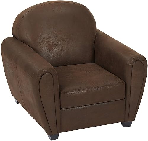 Vente-unique Fauteuil Club Victory III Microfibre Cuir Vieilli